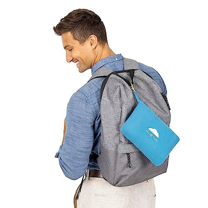 BlueHills Premium Soft Lightweight Travel Blanket Pillow Compact Teal Blue - color: L03-teal