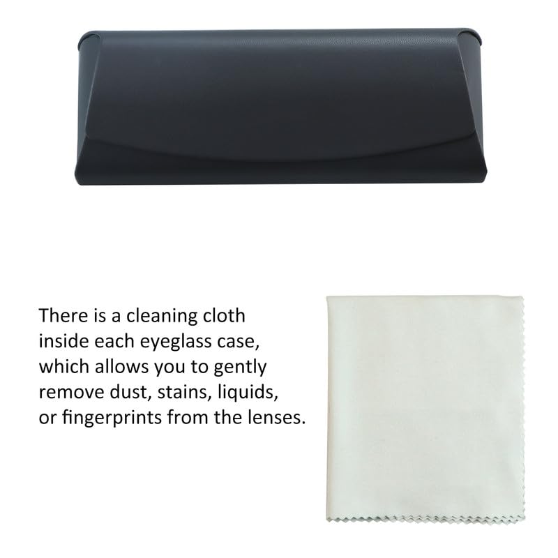 VisionGlobal Hard Shell Eyeglass Case for Eyeglasses and Sunglasses for Men/Women and Kids - color: 643_black