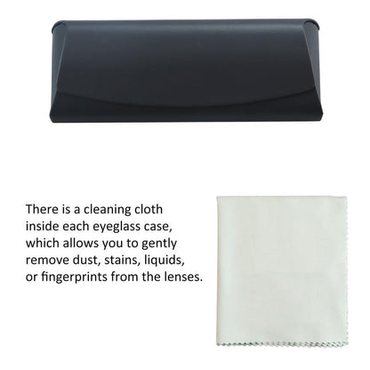 VisionGlobal Hard Shell Eyeglass Case for Eyeglasses and Sunglasses for Men/Women and Kids - color: 643_black
