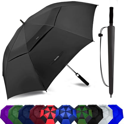 54/62/68/72 Inch Large Golf Umbrella Windproof Auto Open for Rain - color: Black, size: 54 Inch