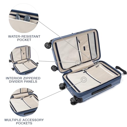 Travelpro Platinum Elite Hardside Carry-On Luggage, Dark Sky, 21-Inch - color: Dark Sky Blue, size: Carry-on with Laptop Pocket 21-Inch