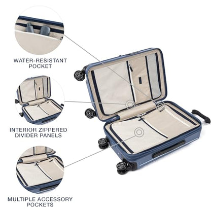 Travelpro Platinum Elite Hardside Carry-On Luggage, Dark Sky, 21-Inch - color: Dark Sky Blue, size: Carry-on with Laptop Pocket 21-Inch