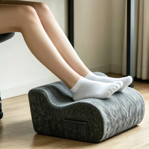 Foot Rest for Under Desk at Work (Dark Gray, 001) - color: Dark Gray, size: 001