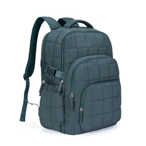 CLUCI Quilted Backpack with RFID, Large Travel Backpack for Women - color: Blue
