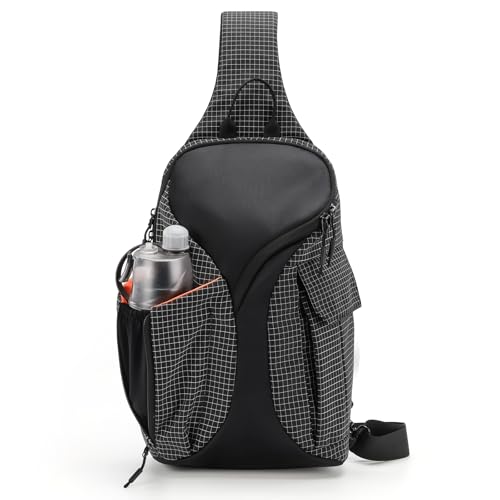 Sling Bag Crossbody Bag Cross Body Backpack Chest Bag - color: Black
