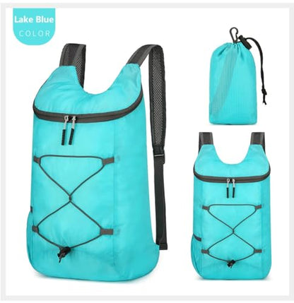 levayhill 16L Foldable Hiking Backpack,Small Packable Daypack,Lake Blue - color: Lake Blue