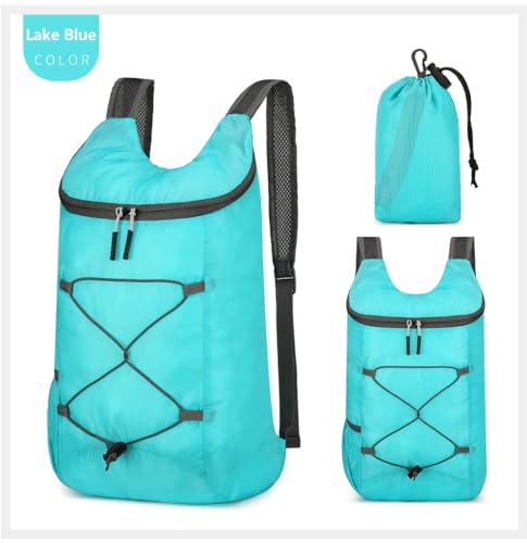 levayhill 16L Foldable Hiking Backpack,Small Packable Daypack,Lake Blue - color: Lake Blue