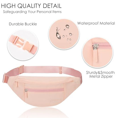 MAXTOP Large Mono Pink Fanny Pack Cute Belt Bag for Women Gift Trendy Stuff - color: Mono Pink