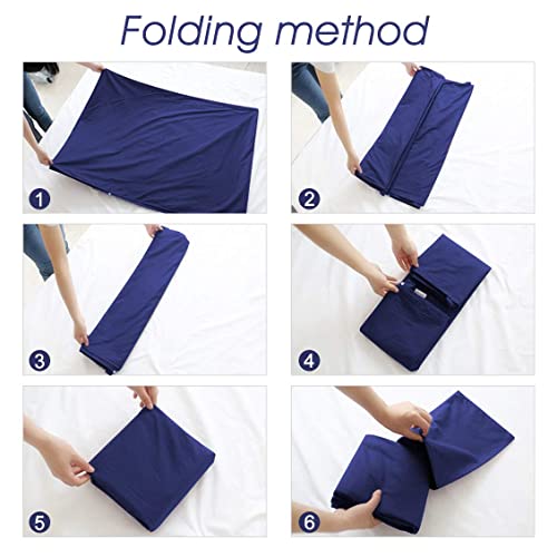 Sleeping Bag Liner, Camping Travel Home Bed Sheet Compact Sacks - color: Navy, size: 70.8*82.7"