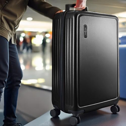 TRAVELARIM Luggage Sets 2 Piece, 24 Inch Suitcase and 28 Inch Luggage with Spinner Wheels, Durable Hard Shell Suitcase Set, Expandable Travel Suitcases with Wheels, Black - color: Black, size: 2 Piece Set (24"/28")