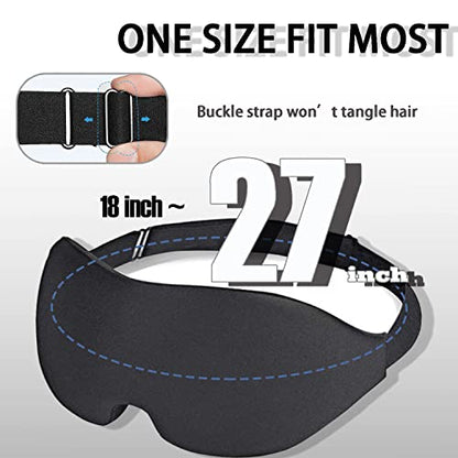 Eye Mask for Lash Extensions, Eyelash Sleeping Mask for Extensions, 3D Sleeping Mask for Women Men with Adjustable Strap Ear Plugs, Sleep Mask for Lash Extensions for Nap Travel Night