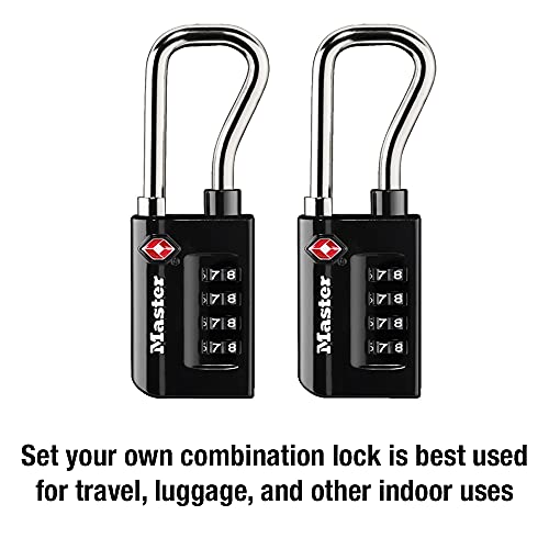 Master Lock TSA Approved Combination Luggage Lock Black 2-Pack 4696THC - size: 2 Pack
