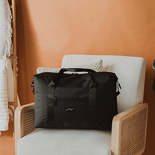 Jadyn Lola Travel Bag, Weekender/Overnight Duffel, Gym Tote Bag for Women, Men - color: Black
