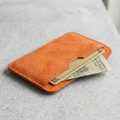 Vaultskin CHELSEA Slim Leather Card Wallet for Men, RFID (Amber) - color: Amber