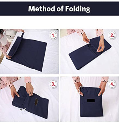 Sleeping Bag Liner All-Season Travel Sleep Sack for Adults - color: Navy, size: 83x71"