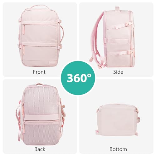 Fmeida 개인 물품 여행 가방 비행 승인 언더시트 휴대용 백팩, 핑크, 더플 백팩 - color: 핑크, size: 스몰