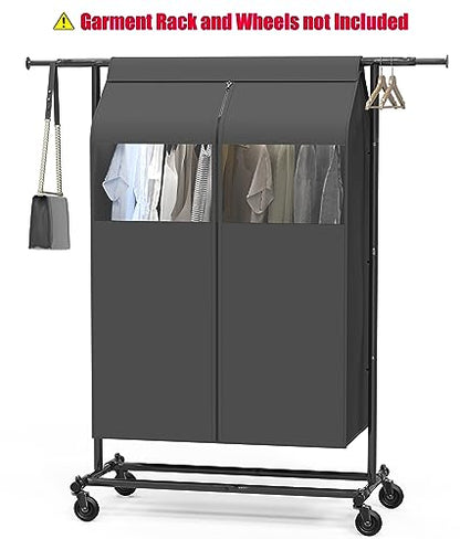 Simple Houseware 30"W x 54"H Garment Cover with Bottom Seal & Clear Window