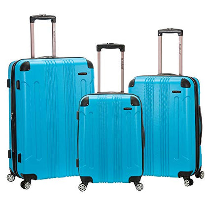 Rockland London Hardside Spinner Wheel Luggage, Turquoise, 3-Piece Set (20/24/28) - color: Turquoise, size: 3 Piece (28"/24"/20")