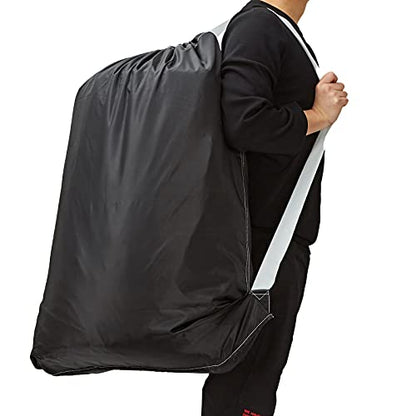 HOMEST XL Laundry Bag with Strap, Clothes Organizer for Dorm & Travel - color: (1 pack) Black
