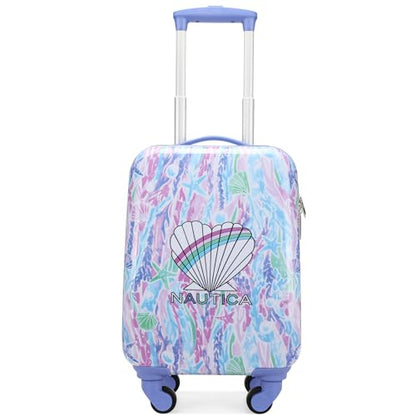 NAUTICA Kids 18" Hardside Carry-on Suitcase with Spinner Wheels, Pastel Shell - color: Pastel Shell