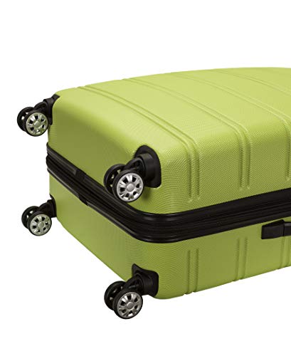 Rockland Melbourne Hardside 3 Piece Expandable Spinner Wheel Luggage Set, (20"/24"/28"), Lime - color: Lime, size: 3 Piece (20"/24"/28")