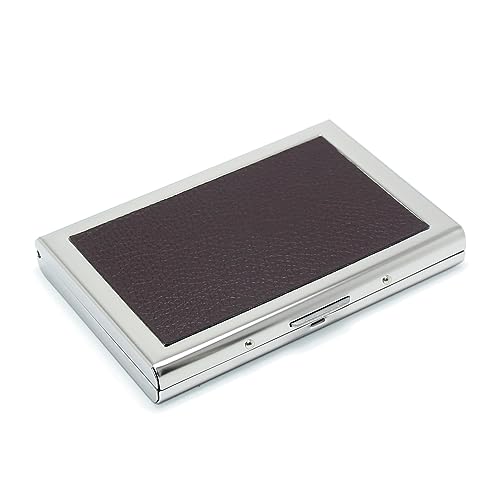 RFID Blocking Credit Card ID Holder Slim Money Travel Stainless Steel Men Secure Protector Wallet (Silver Brown) - color: Silver Brown