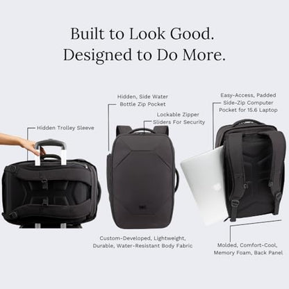Knack Convertible Travel Duffel Backpack, 15.6-Inch Laptop, 24L-40L | Convertible backpack duffel expands from 24L to 40L with stowable straps and three carry modes for work, gym, and travel. - color: Midnight Black, style: Convertible Duffel
