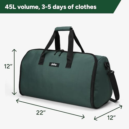 Halfday Convertible 2-in-1 Garment Duffel Weekender 45L, Carry On, Hunter - color: Hunter, style: Original, 45l