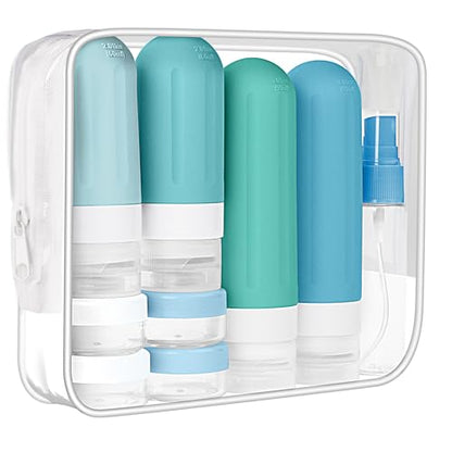 Travel Bottles for Toiletries 18Pack Containers Travel Size Toiletries - color: Blue