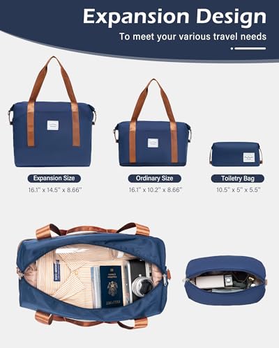 LONG VACATION Luggage Set 6 Piece Luggage ABS hardshell TSA Lock Spinner Wheels Luggage Carry on Suitcase (NAVY, 6 piece set) - color: NAVY, size: 6-Piece Set