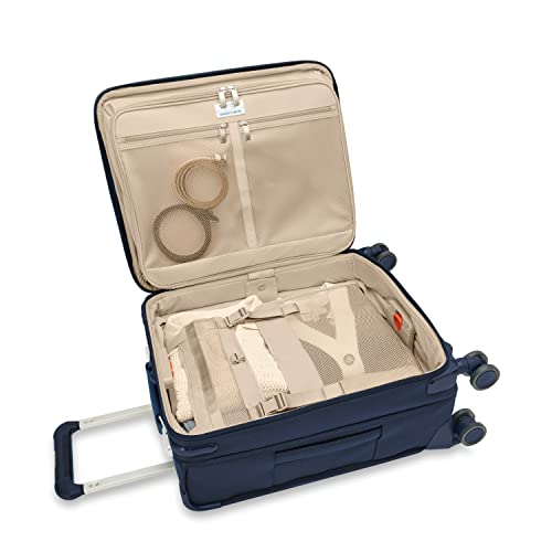 Briggs & Riley Baseline Global 21 Inch Softside Carry-On Spinner, Navy - color: Navy, size: 21" Carry-On