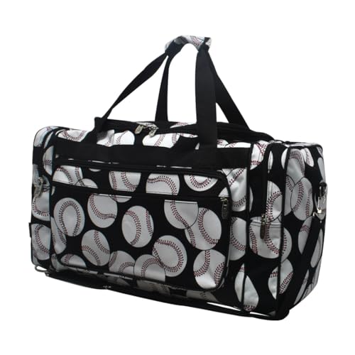 NGIL Canvas 23" inch Duffle Bag (Baseball-Black) - color: Baseball-Black