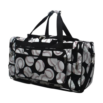 NGIL Canvas 23" inch Duffle Bag (Baseball-Black) - color: Baseball-Black