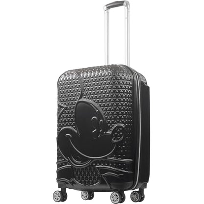 FUL Disney Mickey Mouse 26 Inch Rolling Luggage, Hardshell Suitcase with Spinner Wheels, Black - color: Mickey Mouse - Black, size: 26 Inch