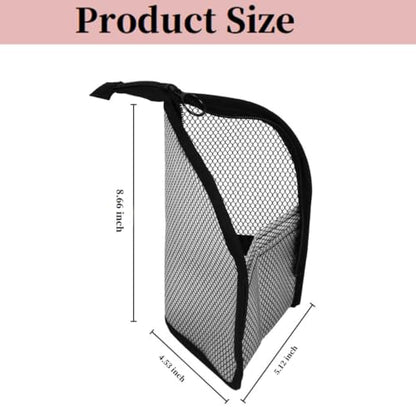 2Pack Standing Toiletry Bag, Travel Waterproof Bag, standing makeup bag | Hanging Foldable Clear Mesh Standing Makeup Storage Bag for Travel Bathroom, travel essentials (Pink+Black) - color: Pink+Black