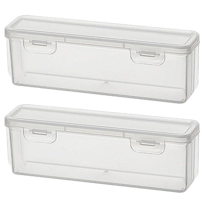 VILLCASE 2-pack Sunglasses Organizer Storage Clear Plastic Eyeglass Cases Portable Travel Eyeglass Holder for Sunglasses Eyewear Tabletop Display 7.08 X 2.36 X 1.88 in