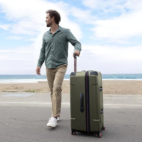 Traveler's Choice Maxporter II Polycarbonate Hardside Trunk with Spinner Wheels, Green, 31-Inch Large Trunk - color: Dark Green, size: 31-inch Large Trunk