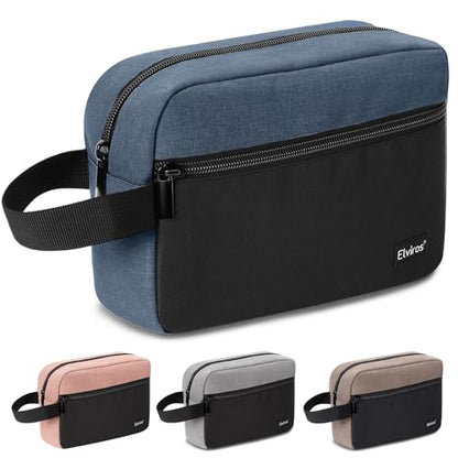 Elviros Hanging Toiletry Bag for Men, Travel Dopp Kit, Small, Blue & Black - color: Blue&Black, size: Small