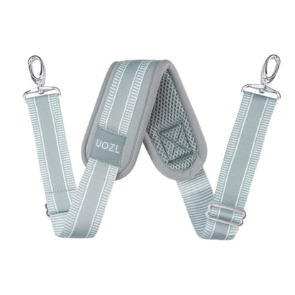 59 Inch Shoulder Strap for Bag with Thick Fixed Shoulder Pad,GreyWhite - color: Grey White Stripes, size: 59 inch