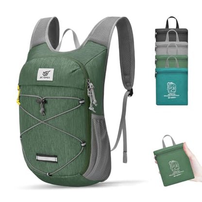 SKYSPER Foldable Hiking Backpack 10L/15L Small Lightweight Travel Daypack - color: Green, size: 10 liters