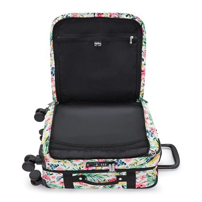 Kipling Women's Spontaneous Small Prt Softside Spinner Wheel Luggage, Integrated TSA Accepted Lock - color: Cocktail Floral, size: Small