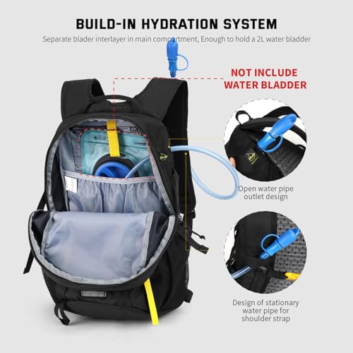 SKYSPER Small Hiking Backpack, 20L Lightweight Travel Backpacks Hiking Daypack for Women Men - color: Lantc20-black, size: 20 l