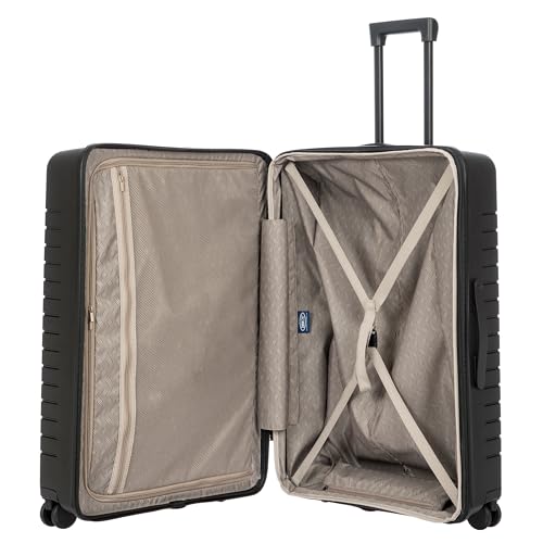 Bric's B|Y Ulisse Set of 2 Luggages with Spinner Wheels – Carry-On Airline Approved and Checked Expandable Lightweighted Hard Shell Suitcases, TSA Combination Lock - 21 Inch & 30 Inch, Black - color: Black, size: 2-Pieces (Carry-on & Checked-large)