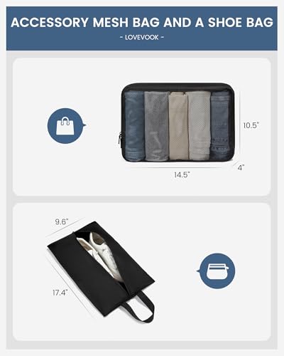Carry On Luggage 22x14x9 Airline Approved with TSA Lock for Business Trip - color: Black&Gray, size: 22 Inch - Carry-On