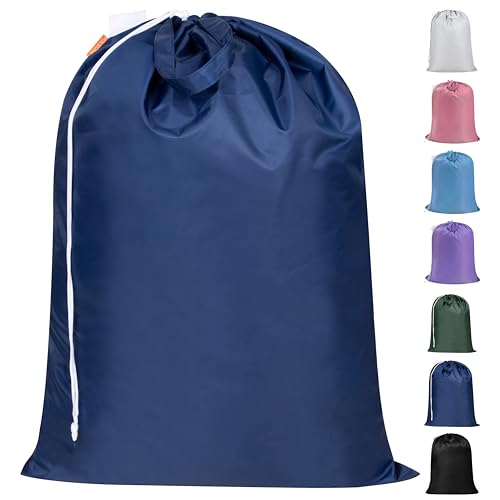 Polecasa Extra Heavy Duty X-Large Laundry Bag with Handles, Navy, 28x36" - color: Navy, size: 28" x 36" | 1 Pack