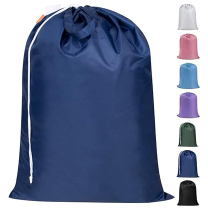 Polecasa Extra Heavy Duty X-Large Laundry Bag with Handles, Navy, 28x36" - color: Navy, size: 28" x 36" | 1 Pack