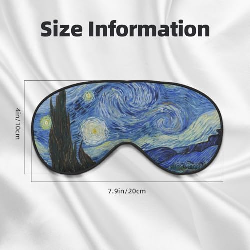 Starry Night Sleep Mask Eye Mask with Adjustable Strap Eye Sleep Shade Cover Blocks Light for Women Men Airplane Travel Nap - color: The Starry Night