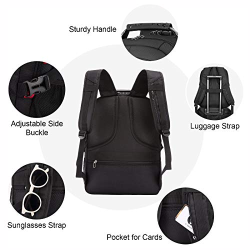 LOVEVOOK Large Laptop Backpack for Men,18.4Inch Heavy Duty Travel Backpack - color: Black, size: 18.4 inch
