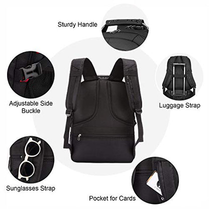 LOVEVOOK Large Laptop Backpack for Men,18.4Inch Heavy Duty Travel Backpack - color: Black, size: 18.4 inch
