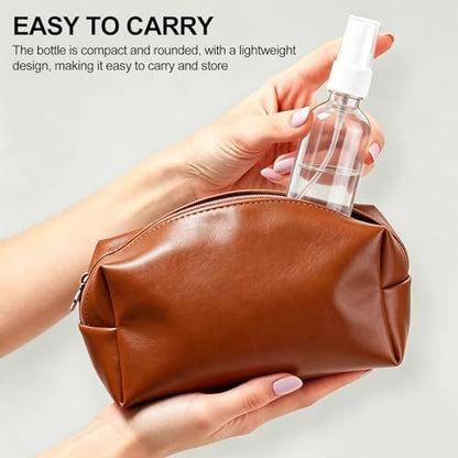 4 Pack 2 oz Small Spray Bottles with Funnels (clear) | Empty Spray Bottle for Hair, Plants, Perfume - Fine Mist，Refillable Liquid Bottles,PP material, not easy to break - color: clear